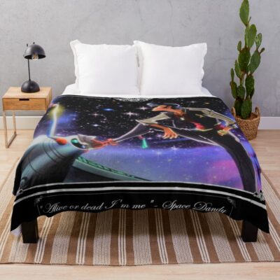 Space Dandy Alive Or Dead Throw Blanket