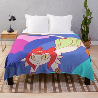 Space Dandy Meow Colorfull Throw Blanket