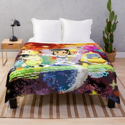 Space Dandy Pixel Art Chibi Throw Blanket