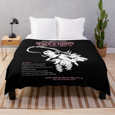 Space Dandy Going With The Flow Throw Blanket