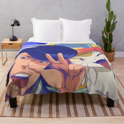 Space Dandy And Meow Crew Throw Blanket