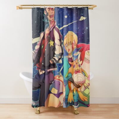 Space Dandy Group Pose Classic Shower Curtain