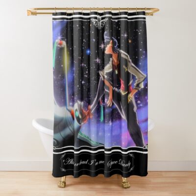 Space Dandy Alive Or Dead Shower Curtain