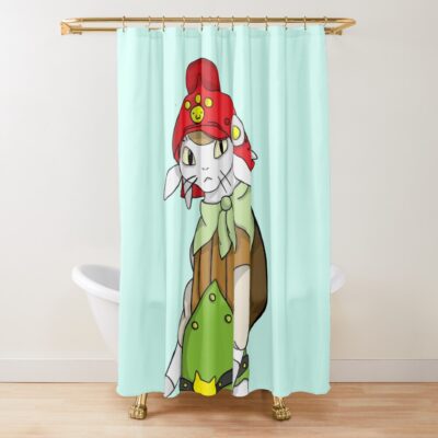 Space Dandy Meow The Palico Shower Curtain
