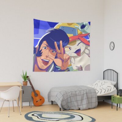 Space Dandy And Meow Crew Tapestry