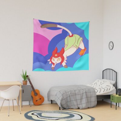 Space Dandy Meow Colorfull Tapestry