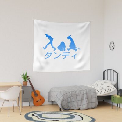Space Dandy Silhouette Dandy Blue Tapestry