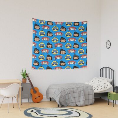 Space Dandy Meow And Qt Pattern Tapestry